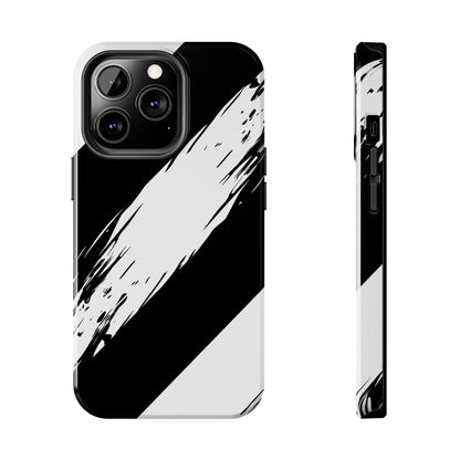Funda/cubierta resistente para teléfono con rayas diagonales en blanco roto | Estética