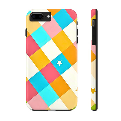 Vibrant Preppy Checkered Tough Phone Case | Aesthetic
