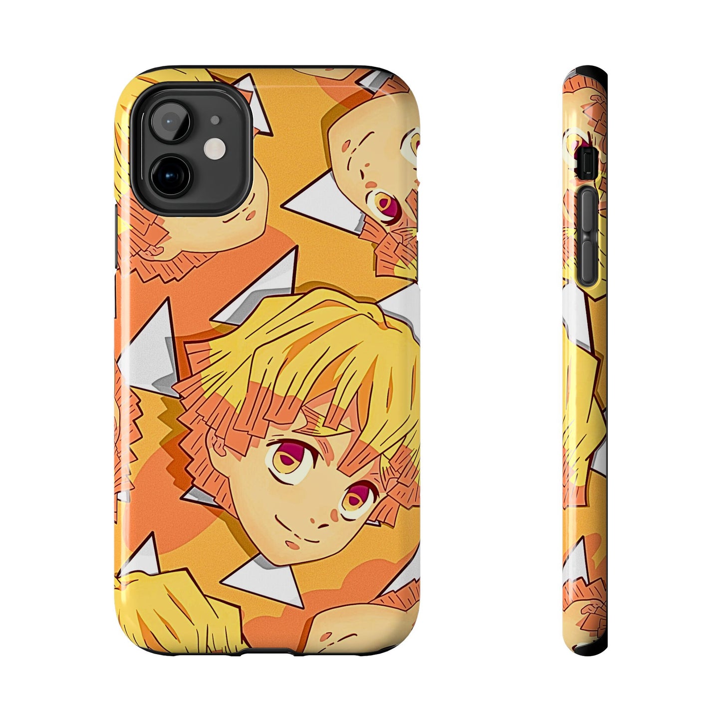 Zenitsu Agatsuma Haori Head Pattern Tough Phone Case | Anime - Demon Slayer