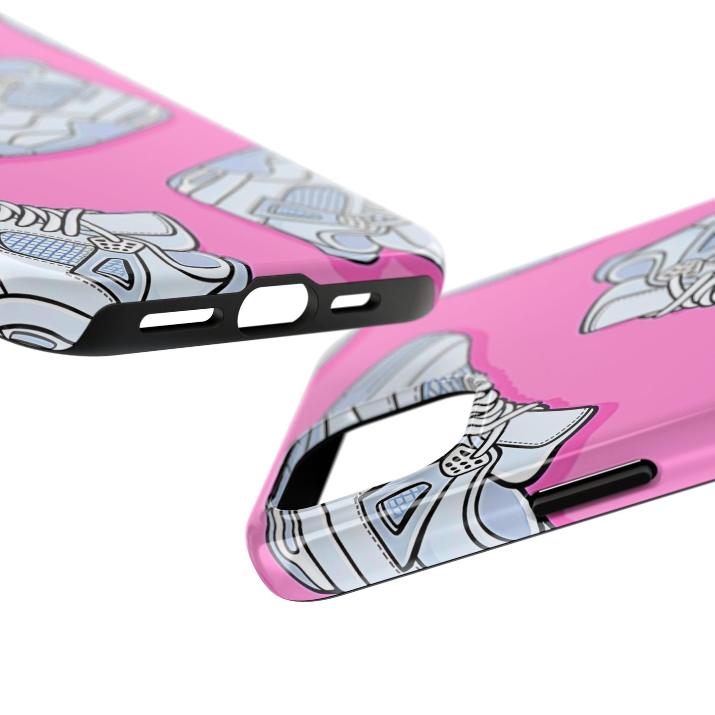 Funda resistente para teléfono con diseño de zapatillas Jordan 4 blancas | Estética