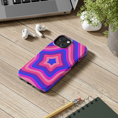 Funda resistente para teléfono con diseño de estrella retro | Estética