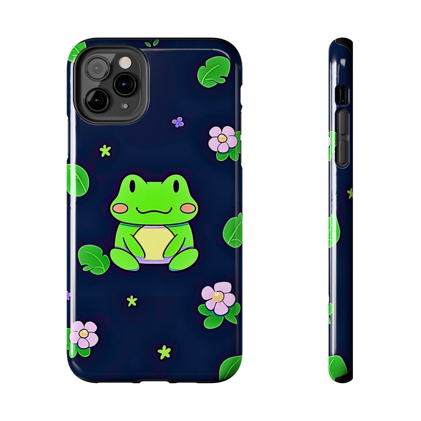 Adorable Froggy Black Tough Phone Case | Animals
