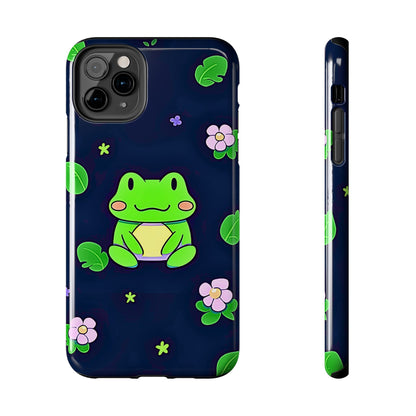 Adorable Froggy Black Tough Phone Case | Animals