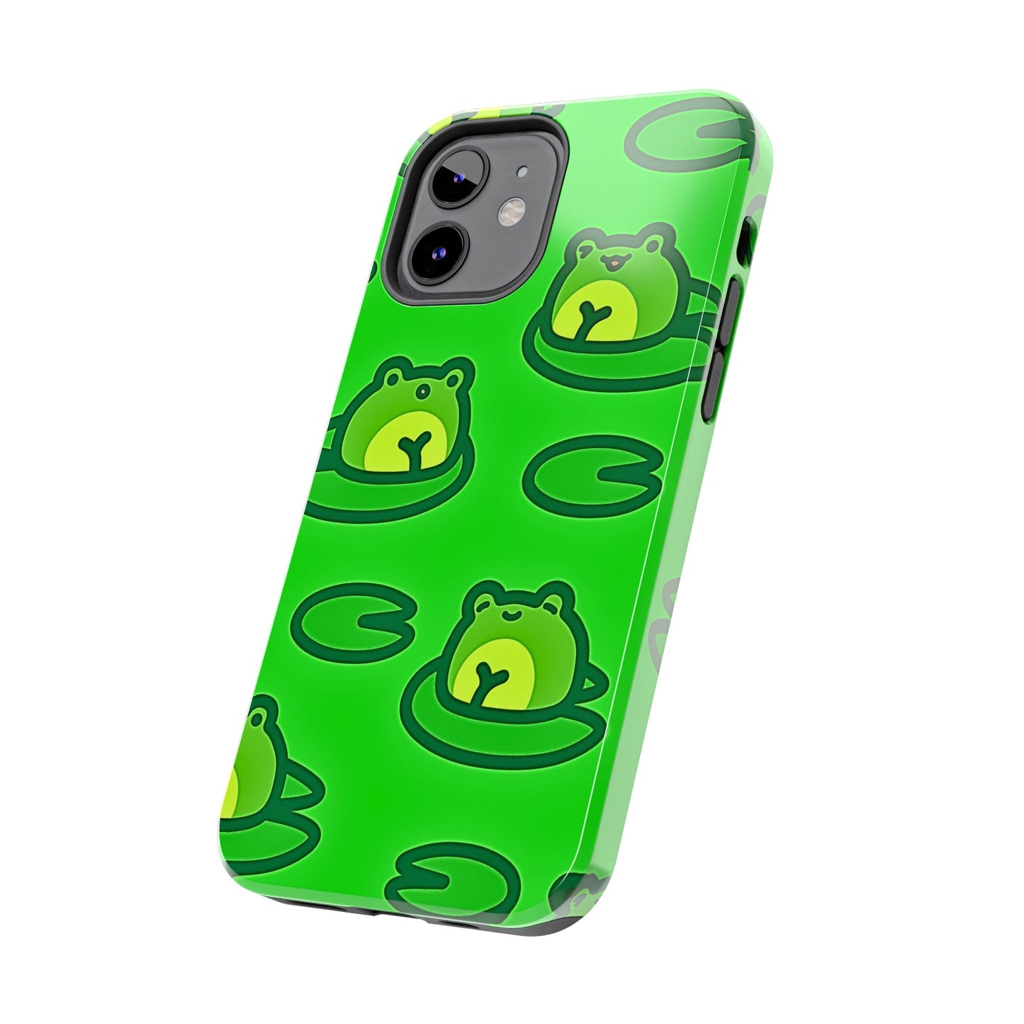 Cute Green Frogs Pattern Tough Phone Case | Animals