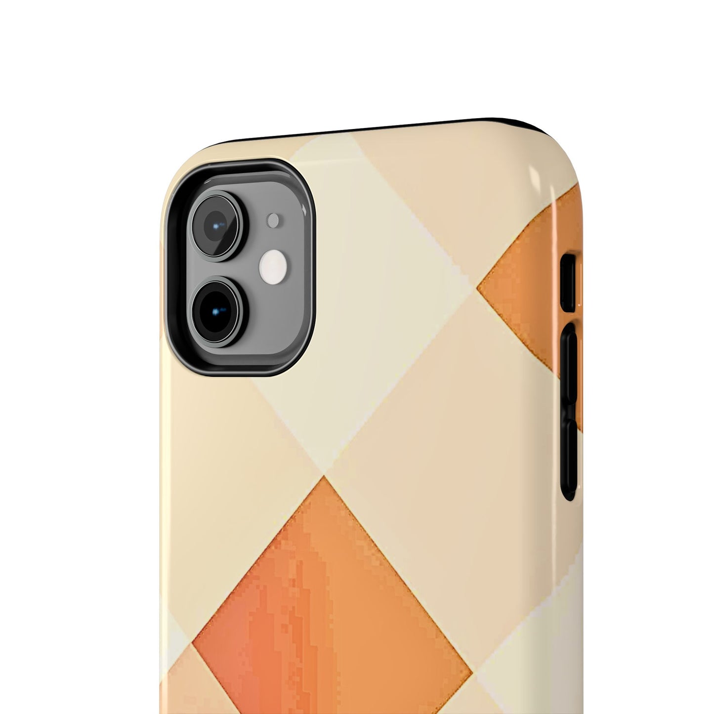 Pastel Minimalist Two-Tone Checkerboard Tough Phone Case | Aesthetic