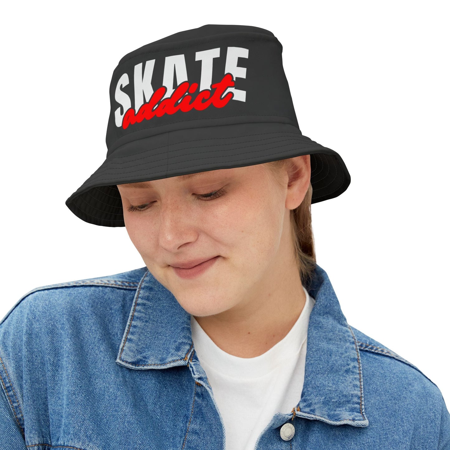 Black Skate Addict Bucket Hat