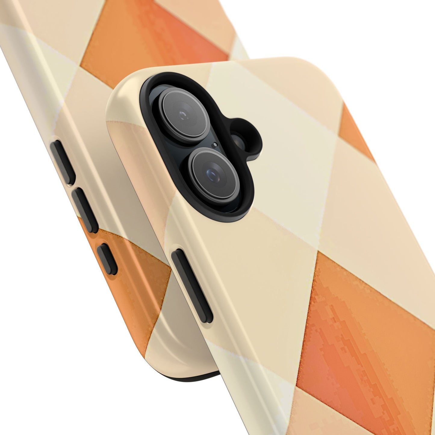 Pastel Minimalist Two-Tone Checkerboard Tough Phone Case | Aesthetic