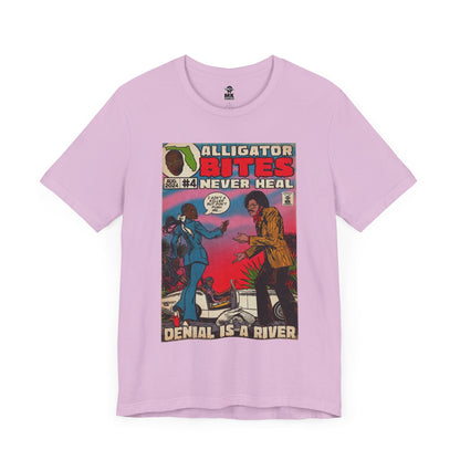 Denial is a River - Alligator Bites - Unisex Jersey Short Sleeve Tee