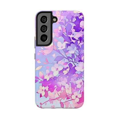 Funda resistente para teléfono con delicados estampados florales en tonos pastel | Estética