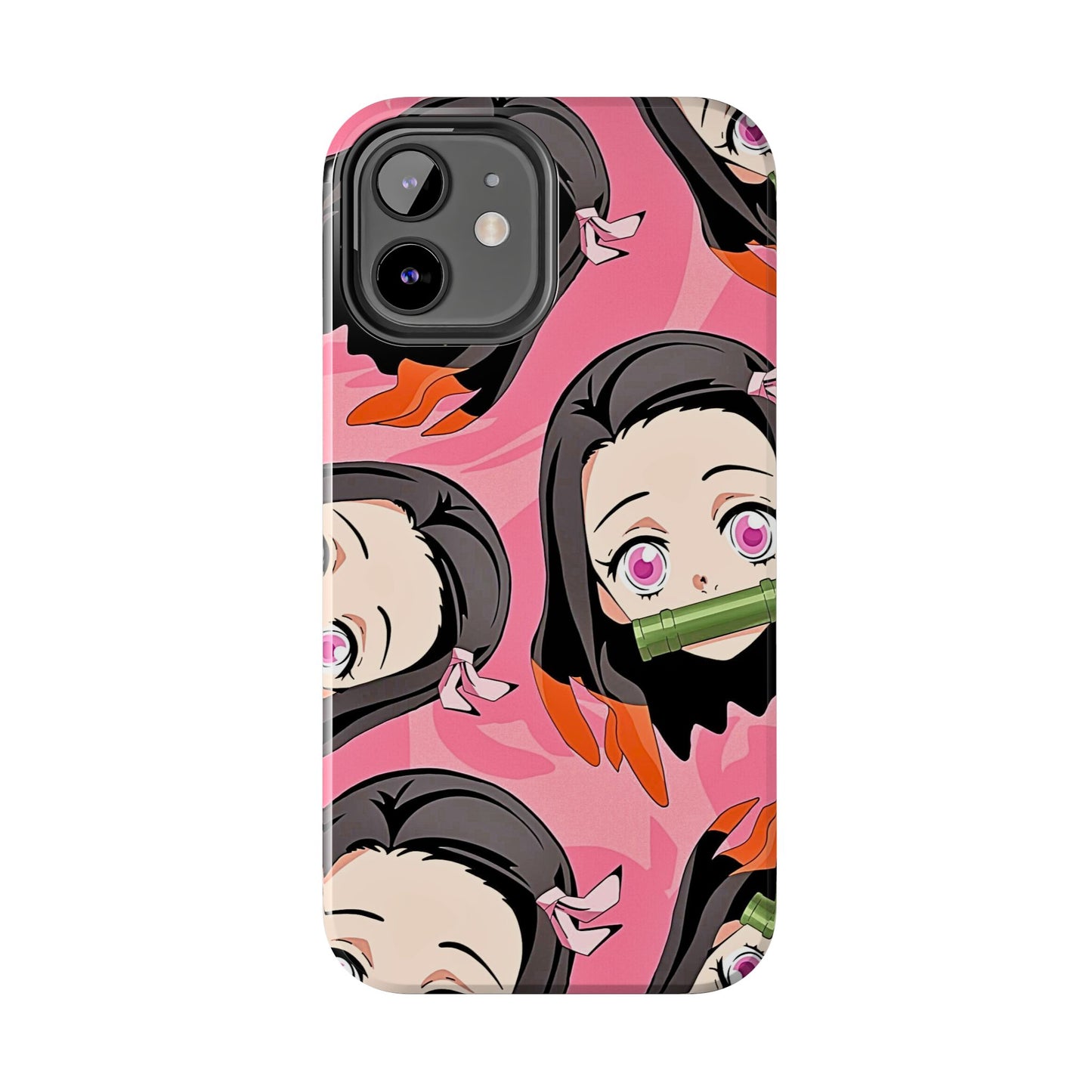 Nezuko Kamado Head Pattern Tough Phone Case | Anime - Demon Slayer