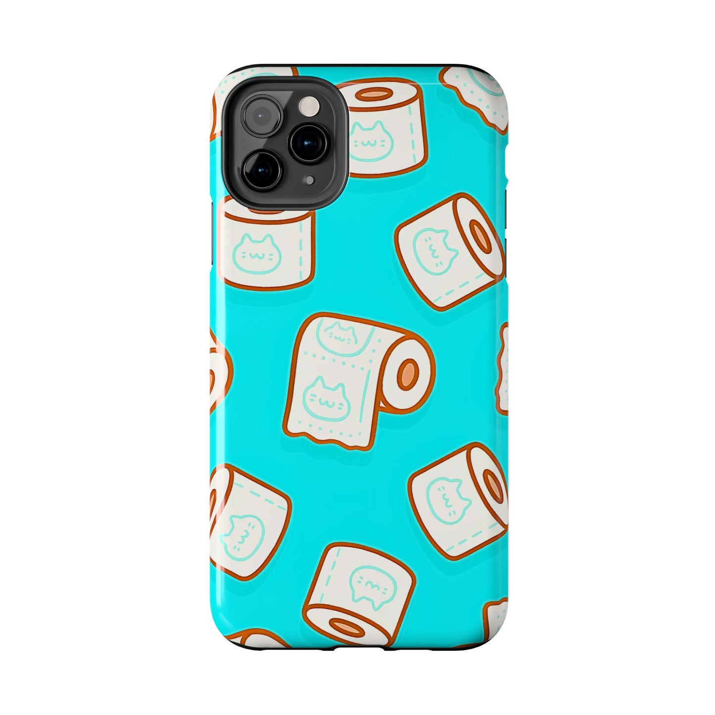 Funda resistente para teléfono con estampado de papel higiénico kawaii | Estética