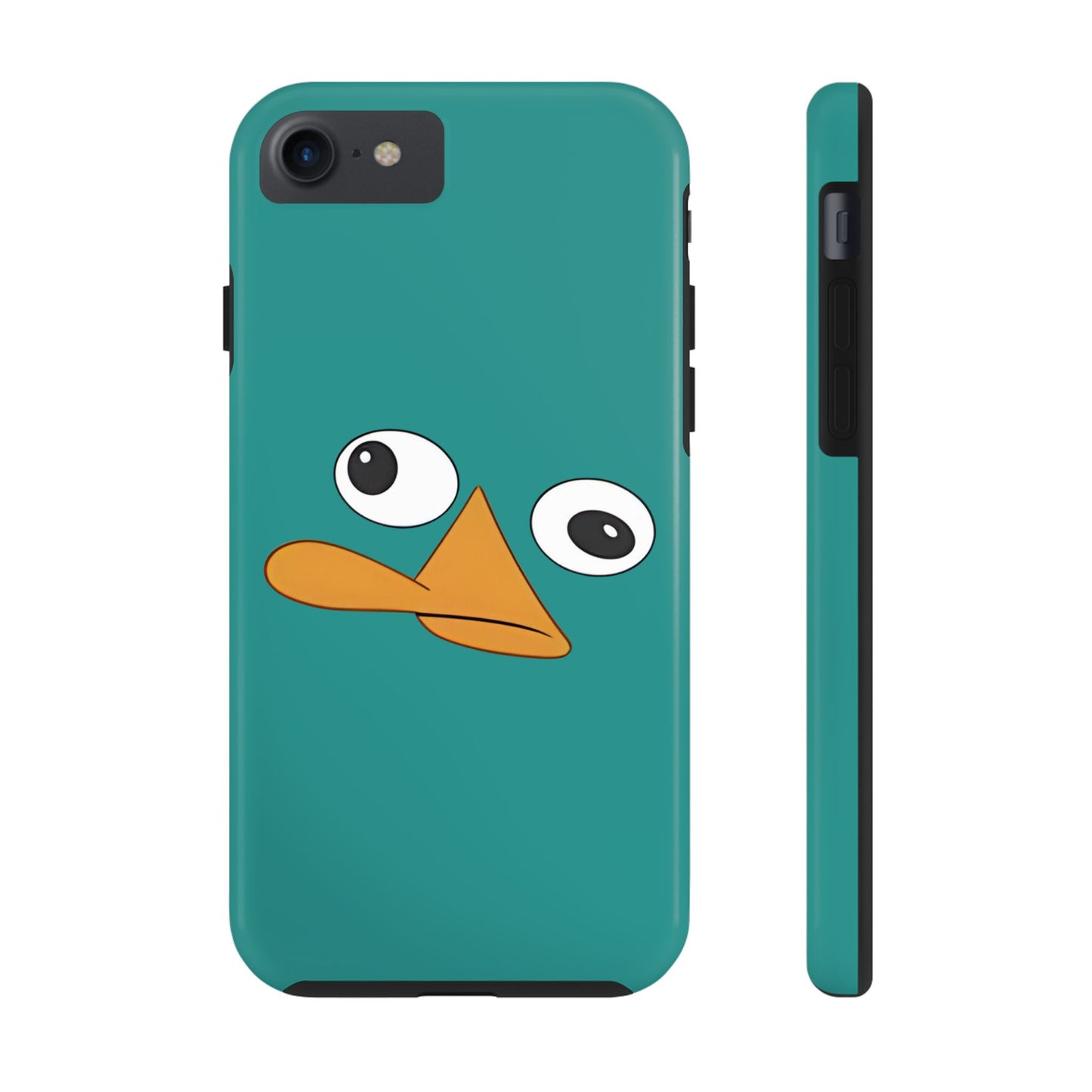 Phineas and Ferb Perry Platypus Eyes Teal Expression Tough Phone Case | Cartoon