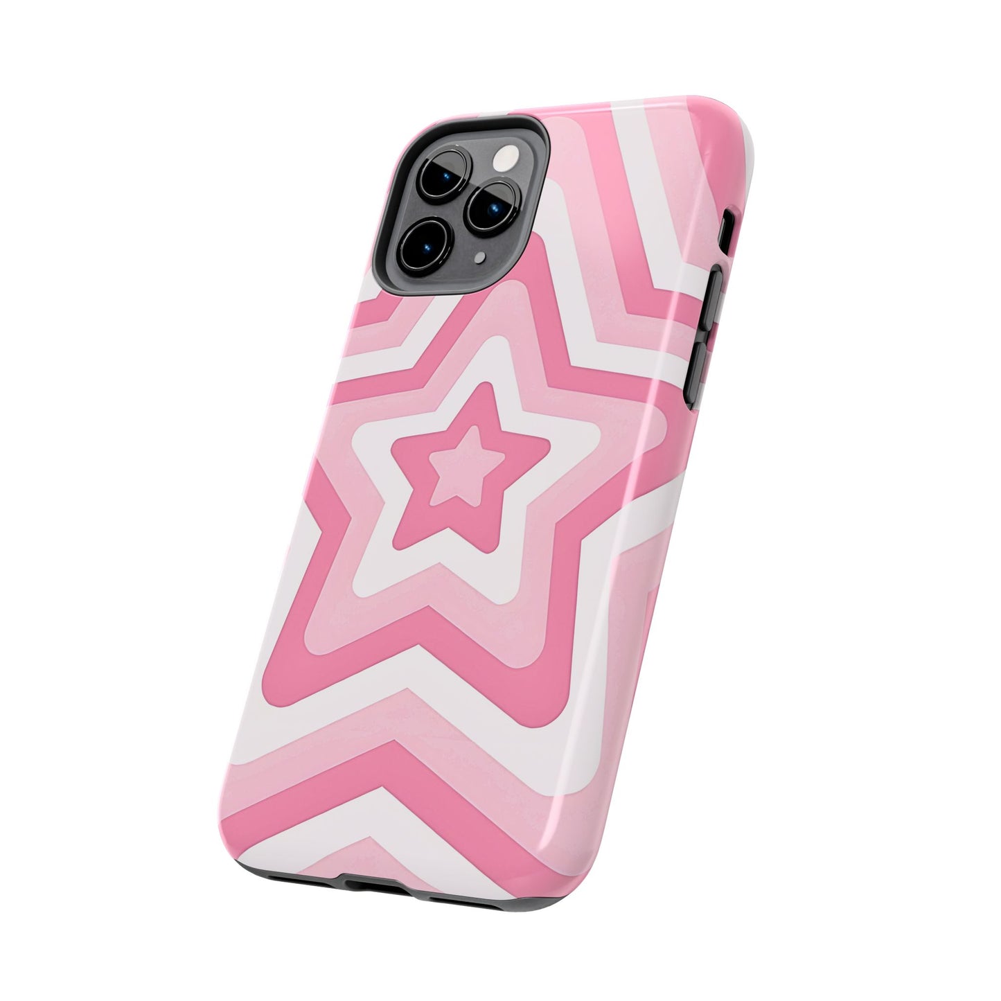 Pink Preppy Star Pattern Style Tough Phone Case | Aesthetic