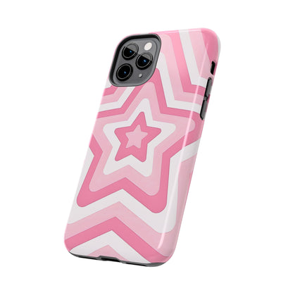 Pink Preppy Star Pattern Style Tough Phone Case | Aesthetic