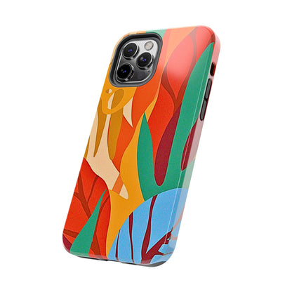 Abstract Autumn Leaves Tough Phone Case | Aesthetic