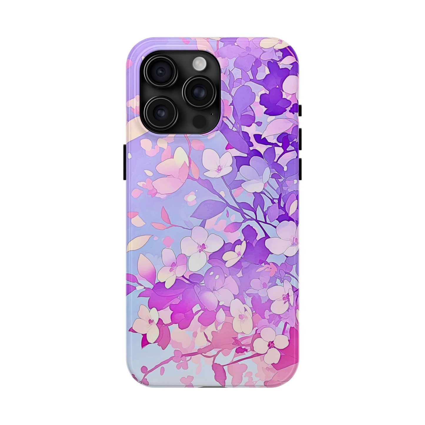 Funda resistente para teléfono con delicados estampados florales en tonos pastel | Estética