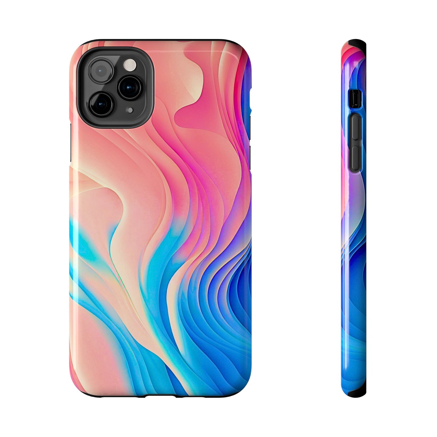 Abstract Pastel Waves Tough Phone Case | Aesthetic