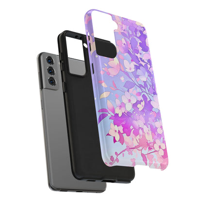Funda resistente para teléfono con delicados estampados florales en tonos pastel | Estética