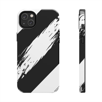 Funda/cubierta resistente para teléfono con rayas diagonales en blanco roto | Estética