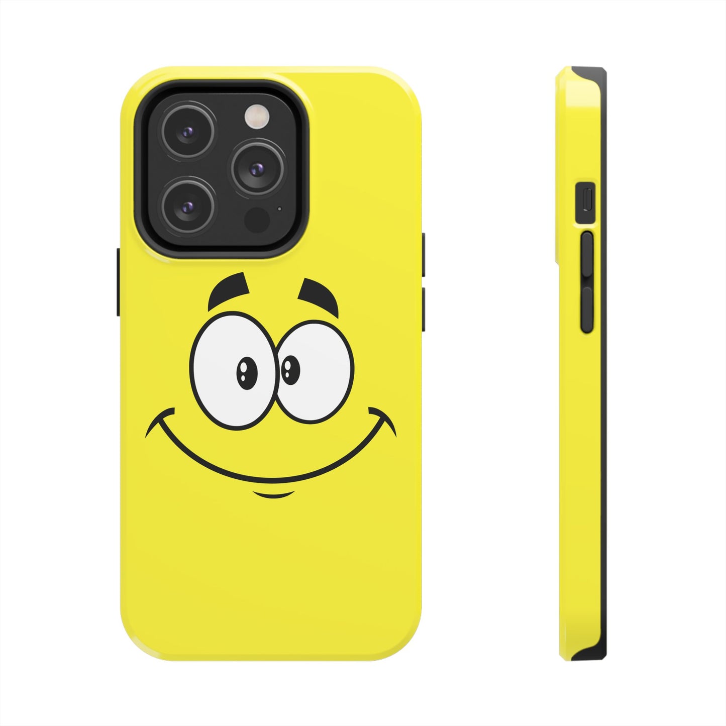 Smiley Happy Face Yellow Minimalist Cartoon Tough Phone Case | Funny