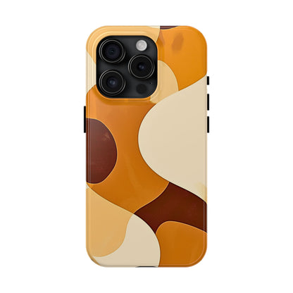 Funda/Cubierta resistente para teléfono con diseño en beige y marrón Earth Harmony | Estética