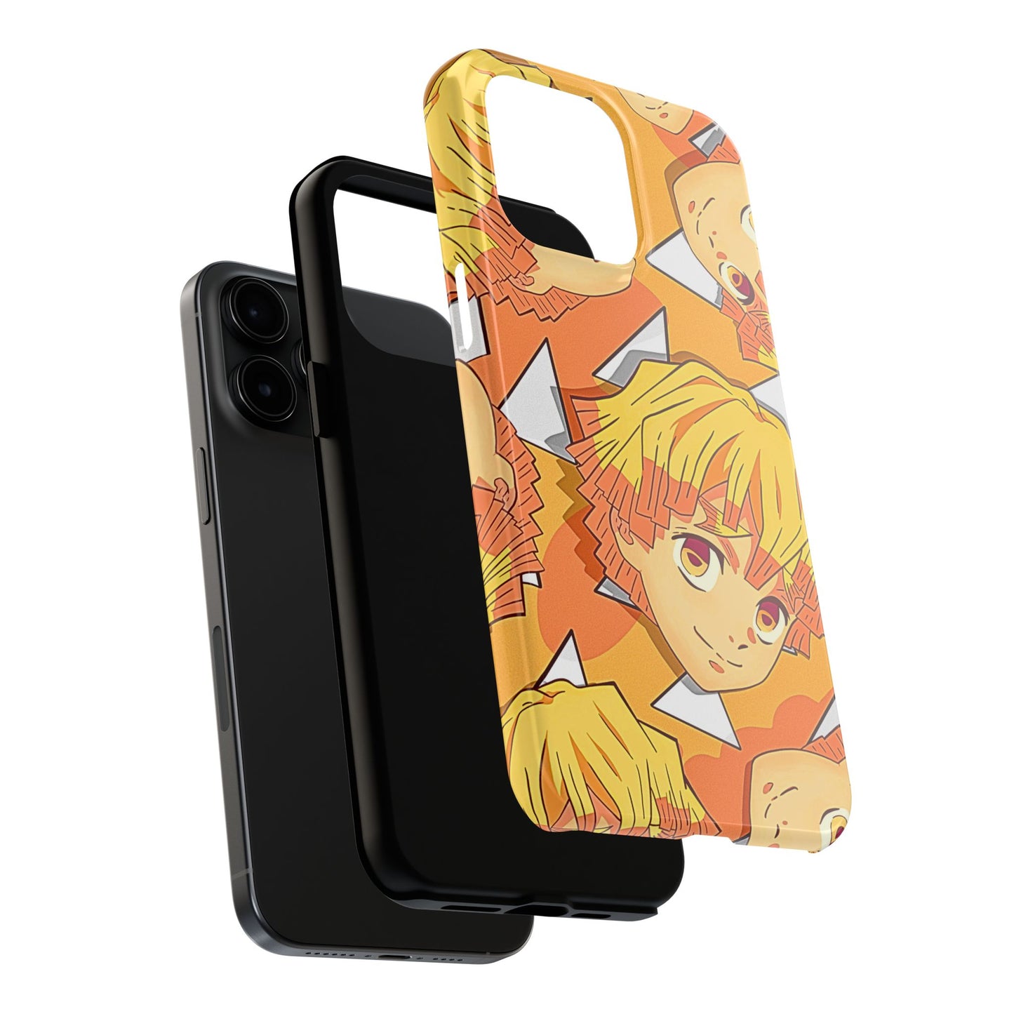 Zenitsu Agatsuma Haori Head Pattern Tough Phone Case | Anime - Demon Slayer