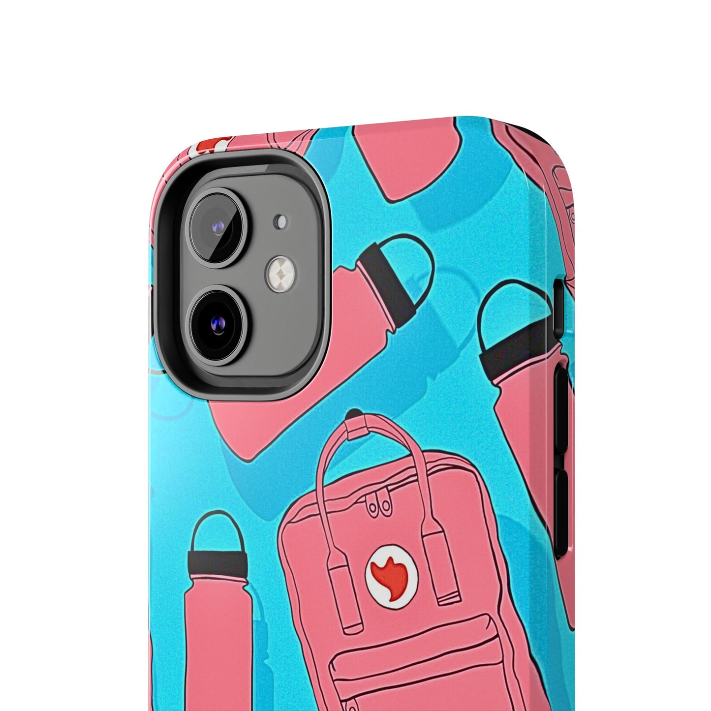 VSCO Kanken Backpack Water Bottle Pink & Blue Tough Phone Case | Aesthetic