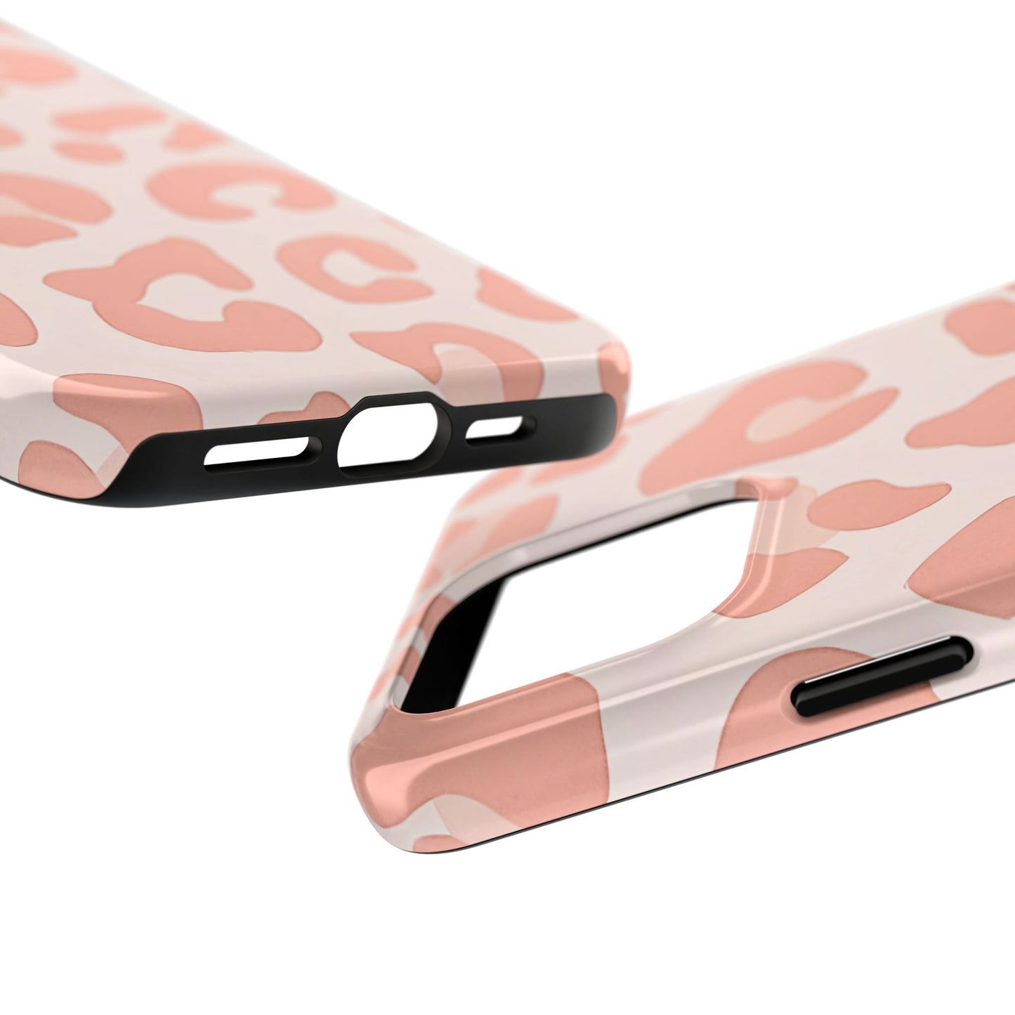 Funda resistente para teléfono con estampado de leopardo rosa preppy | Estética