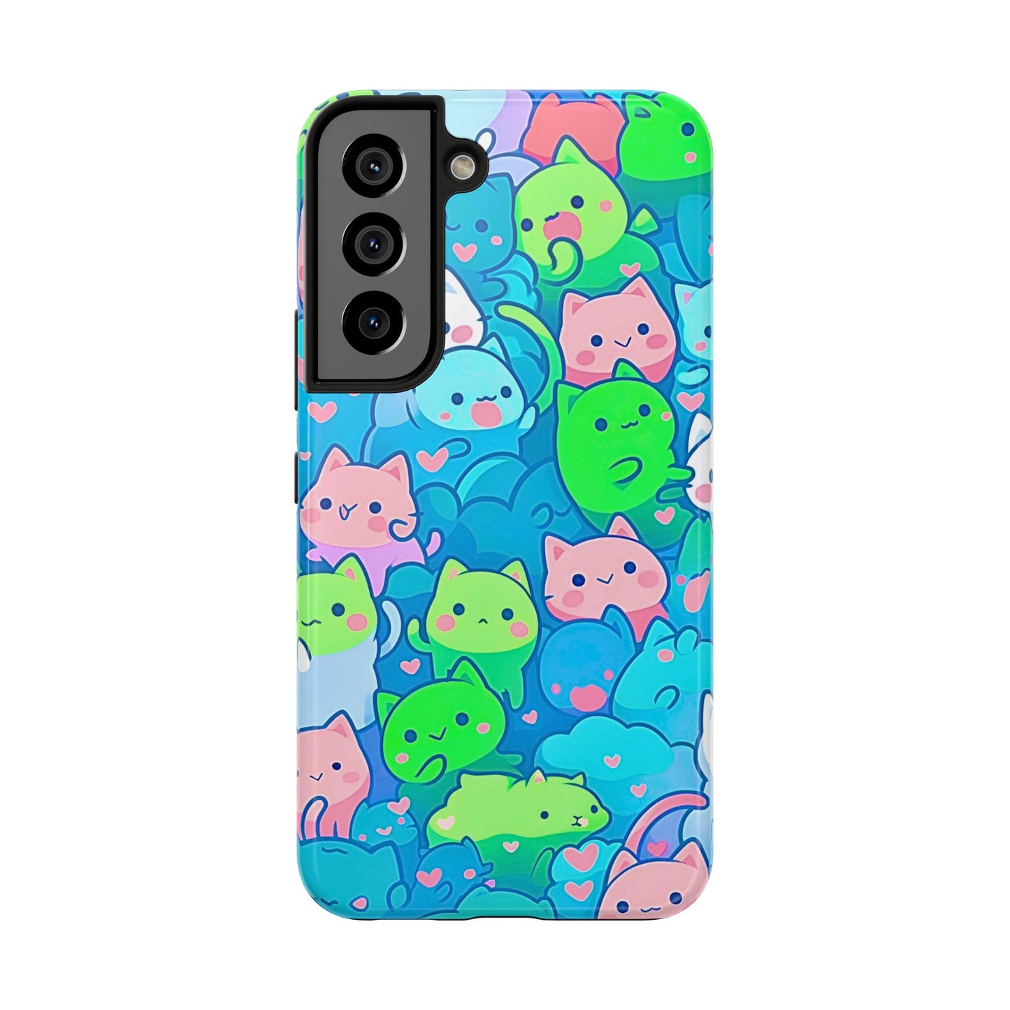 Cute Colorful Cats Pattern Style Tough Phone Case | Animals