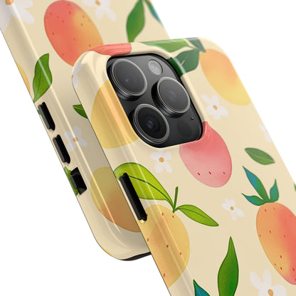 Mango Orange Fruit Pattern Tough Phone Case | Aesthetic