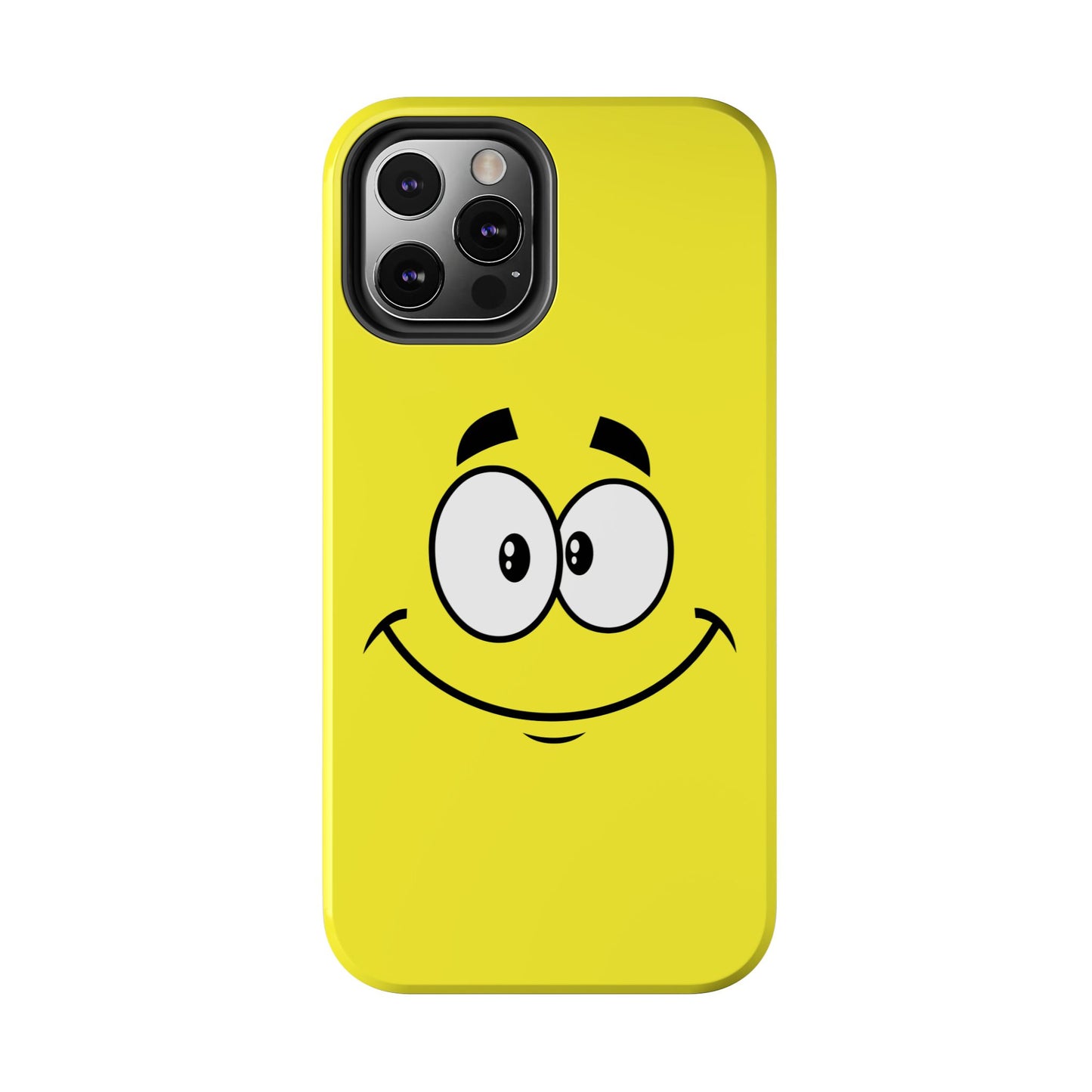 Smiley Happy Face Yellow Minimalist Cartoon Tough Phone Case | Funny