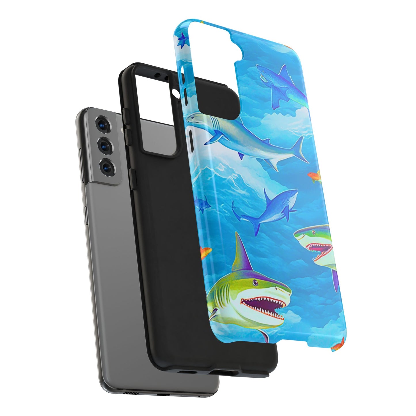 Sharks in the Sky Pattern Style Tough Phone Case | Animals