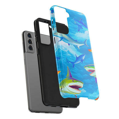 Sharks in the Sky Pattern Style Tough Phone Case | Animals