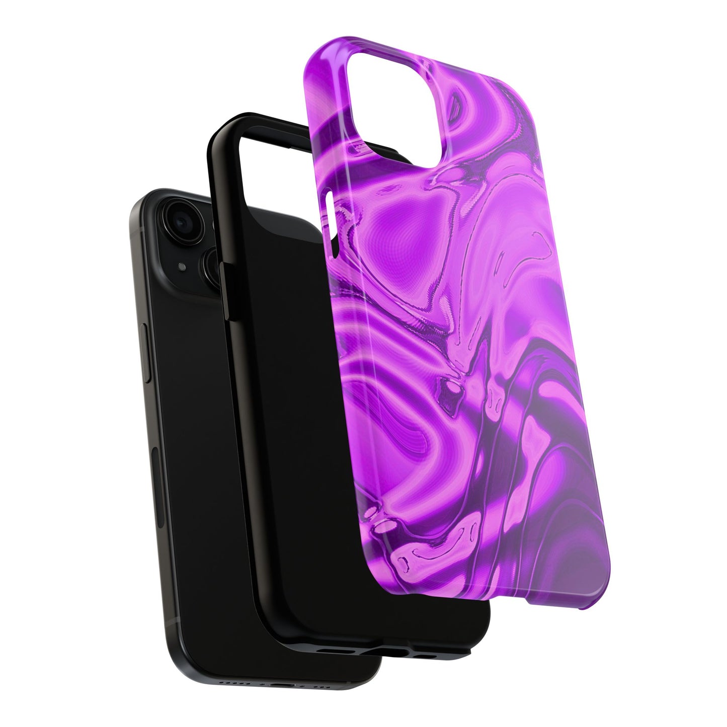 Liquid Metal Purple Tough Phone Case | Aesthetic