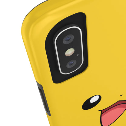 Electric Mouse Yellow Happy Face Minimal Design Tough Phone Case | Anime