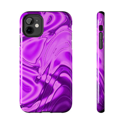 Liquid Metal Purple Tough Phone Case | Aesthetic