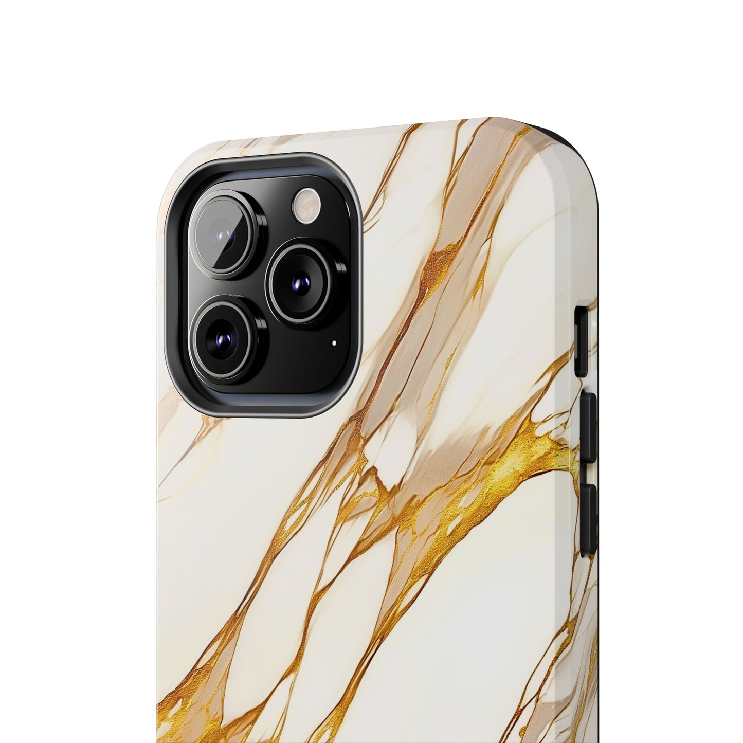Funda/Cubierta resistente para teléfono con textura de mármol dorado de lujo | Estética