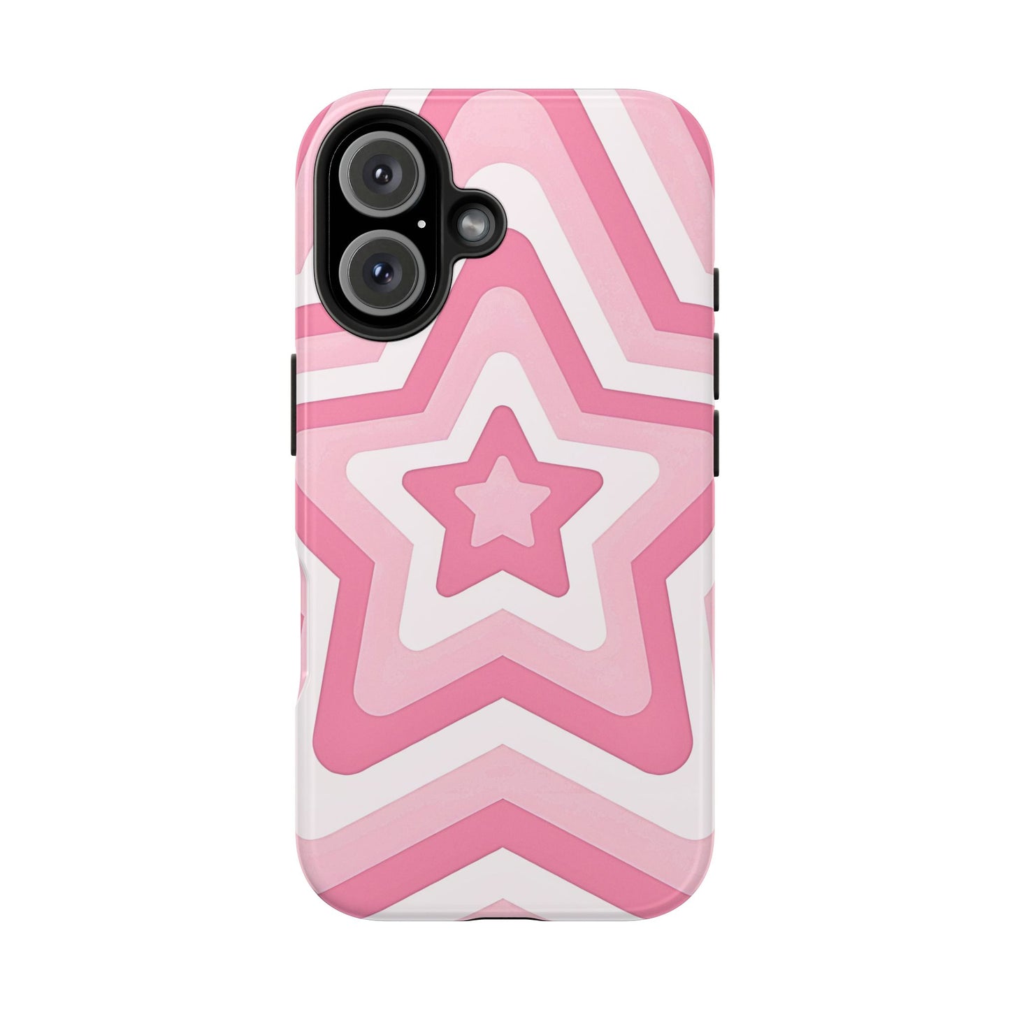 Pink Preppy Star Pattern Style Tough Phone Case | Aesthetic