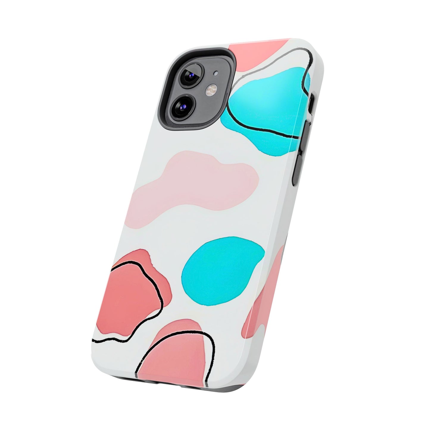 Abstract Shapes Preppy Pastel Style (Version 1) Tough Phone Case | Aesthetic