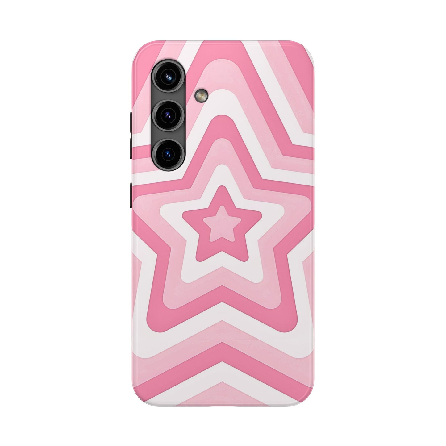 Pink Preppy Star Pattern Style Tough Phone Case | Aesthetic