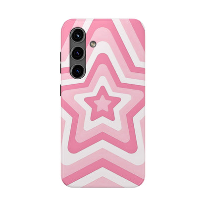 Pink Preppy Star Pattern Style Tough Phone Case | Aesthetic
