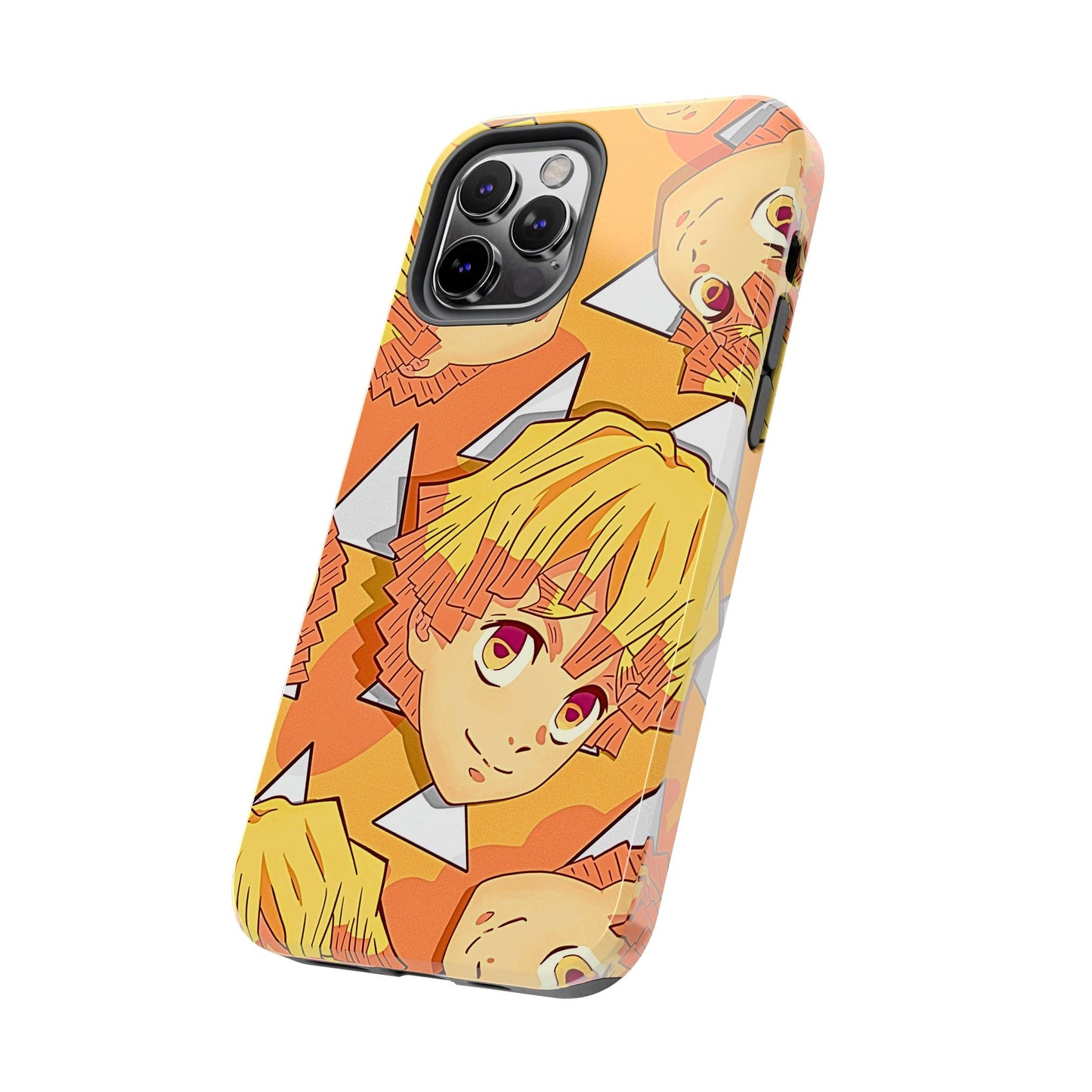 Zenitsu Agatsuma Haori Head Pattern Tough Phone Case | Anime - Demon Slayer