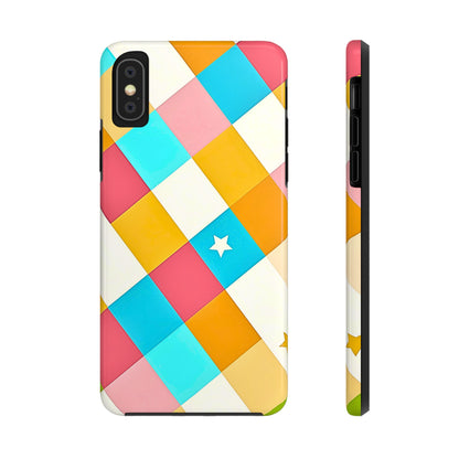 Vibrant Preppy Checkered Tough Phone Case | Aesthetic