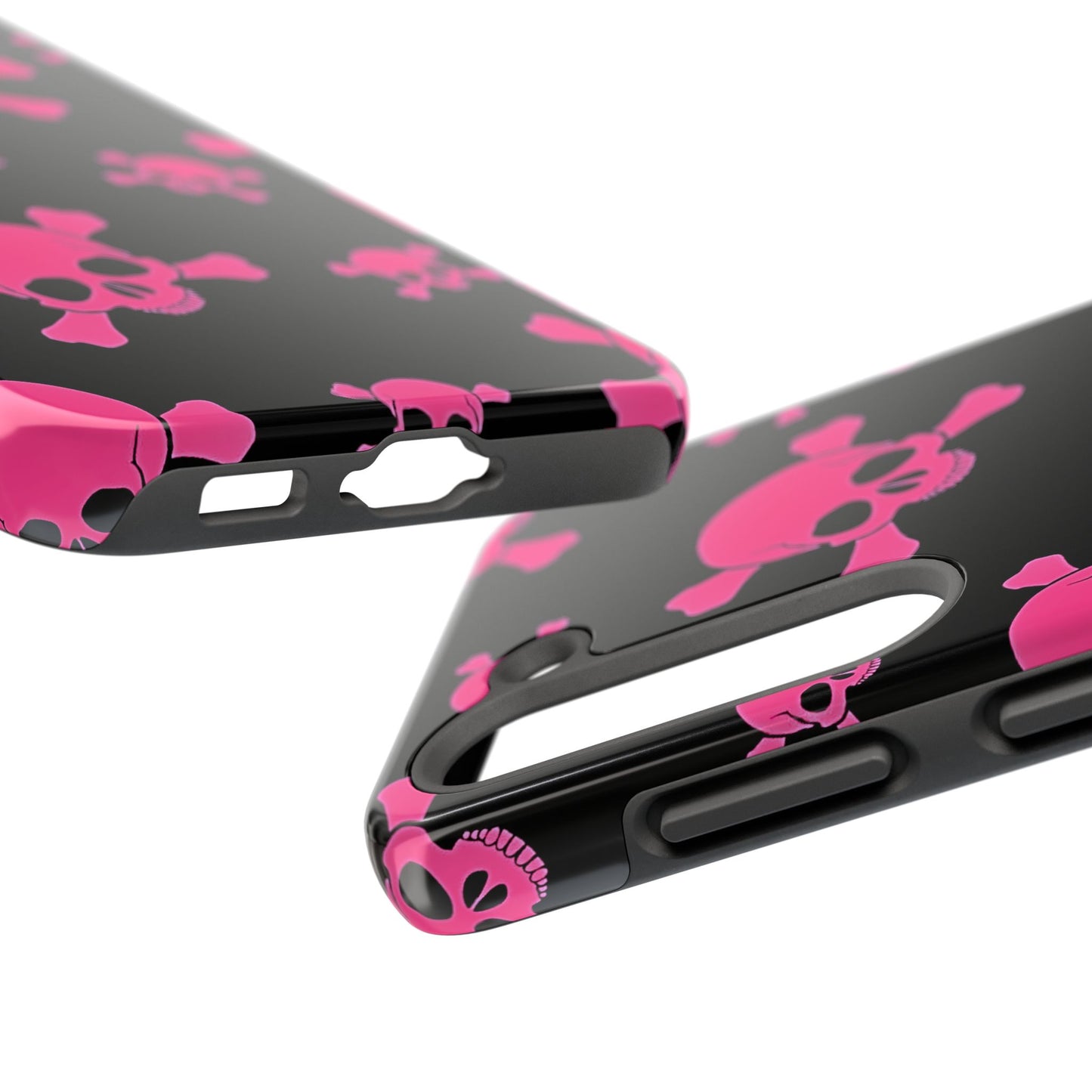 Funda resistente para teléfono estilo emo con calavera rosa | Estética