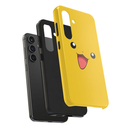 Electric Mouse Yellow Happy Face Minimal Design Tough Phone Case | Anime