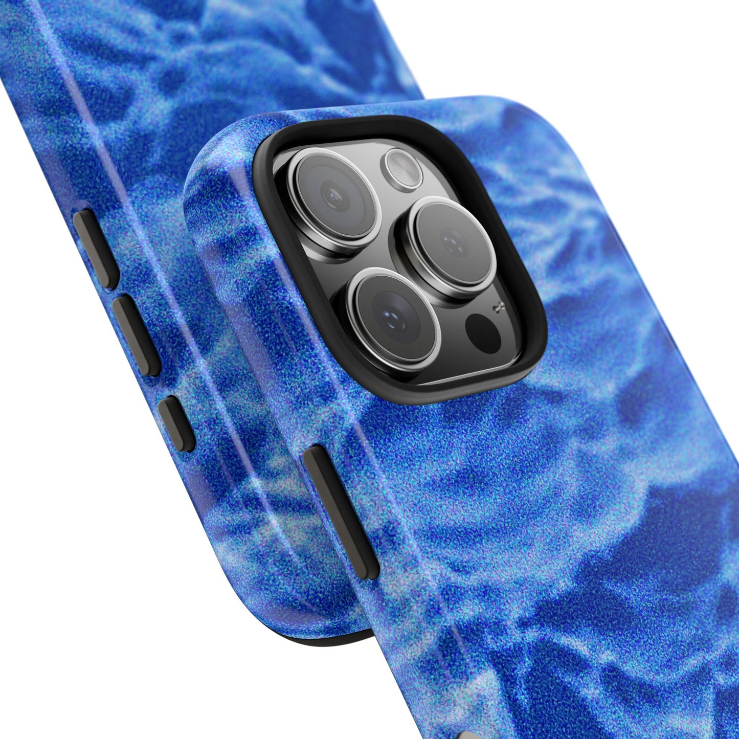 Funda resistente para teléfono azul oscuro con olas del océano borrosas | Estética