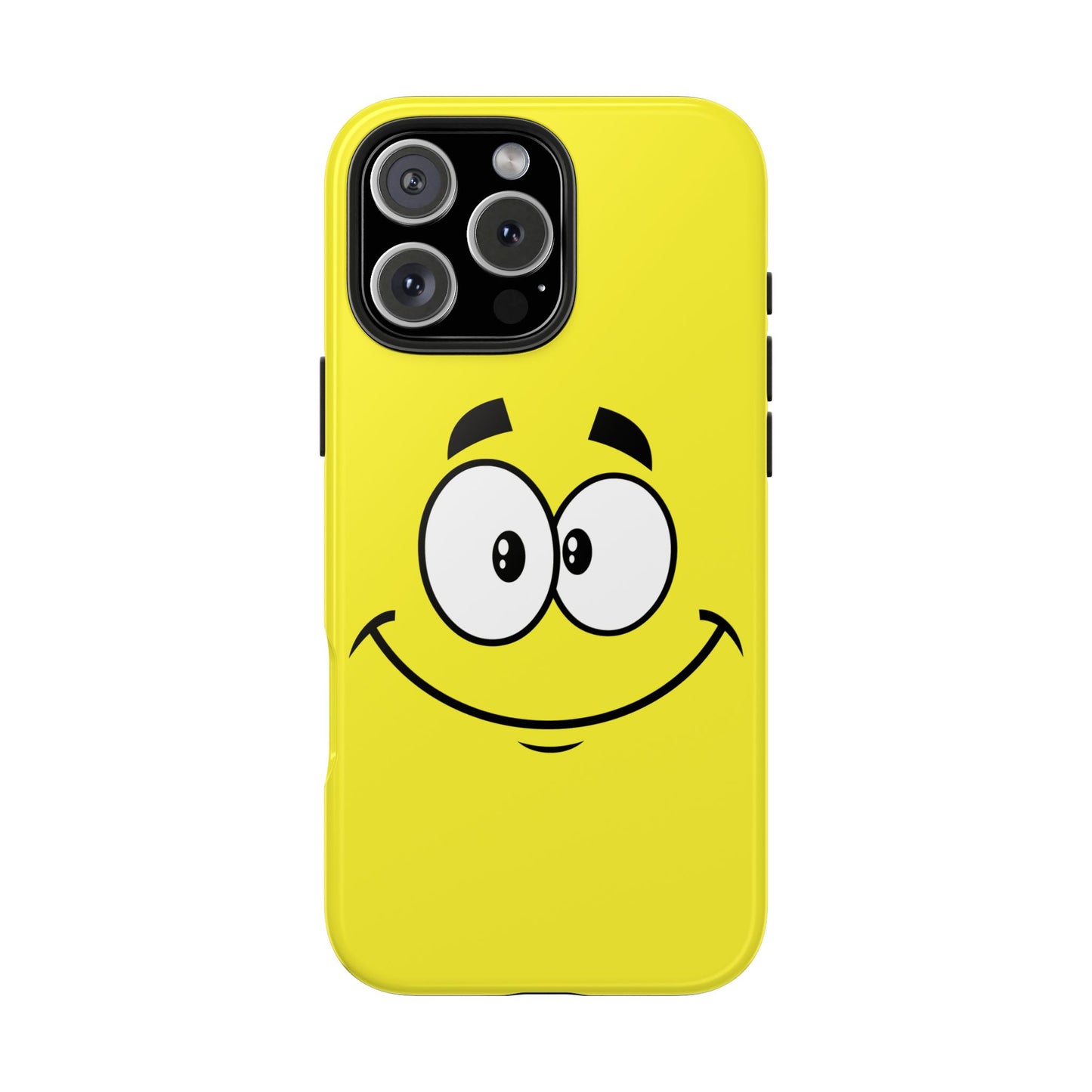 Smiley Happy Face Yellow Minimalist Cartoon Tough Phone Case | Funny