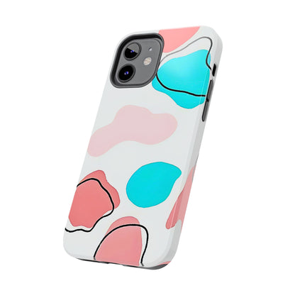 Abstract Shapes Preppy Pastel Style (Version 1) Tough Phone Case | Aesthetic