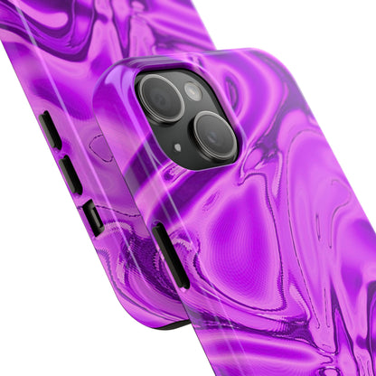 Liquid Metal Purple Tough Phone Case | Aesthetic