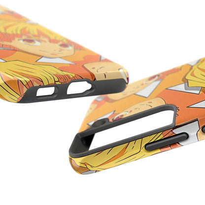 Zenitsu Agatsuma Haori Head Pattern Tough Phone Case | Anime - Demon Slayer